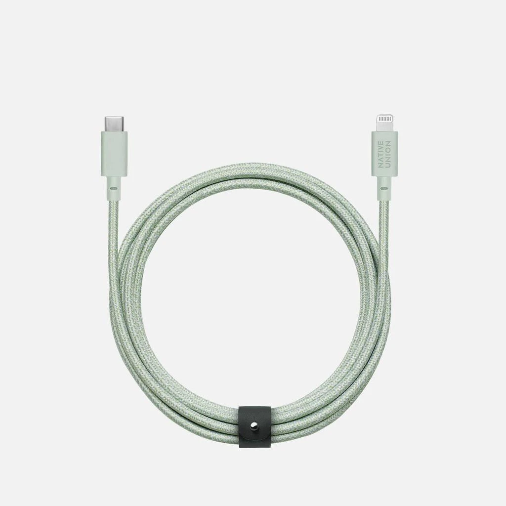 商品Native Union|Native Union Charging Belt Cable 3m - USB-C to Lightning - Sage,价格¥181,第1张图片