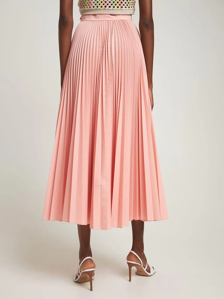 商品Rosie Assoulin|Vezia Pleated Cotton Blend Midi Skirt,价格¥4422,第2张图片详细描述