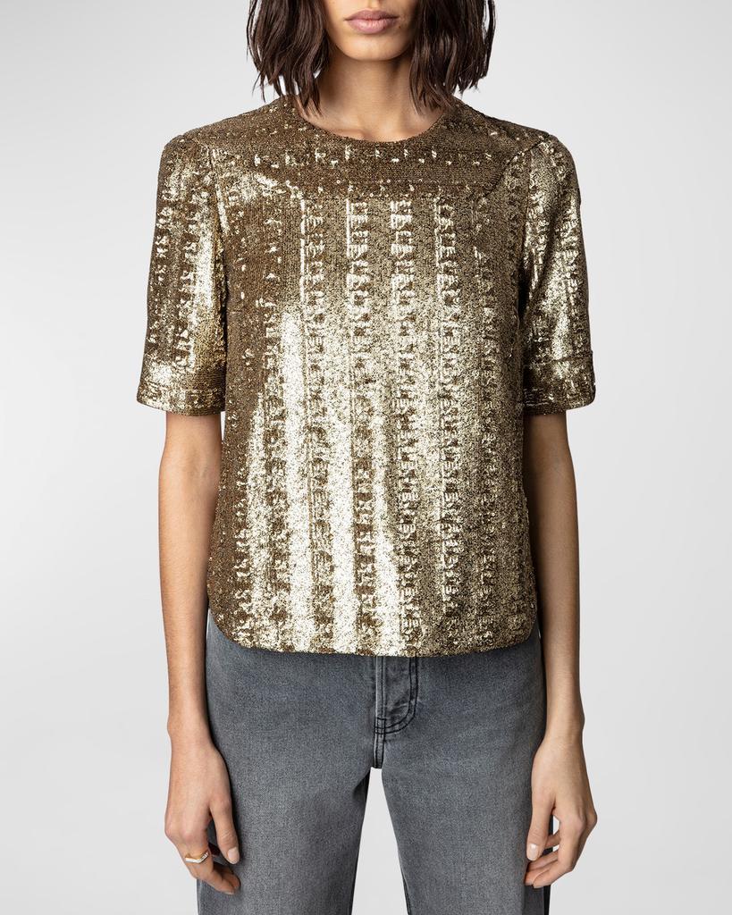 商品Zadig&Voltaire|Toysse Sequin Blouse,价格¥3565,第1张图片