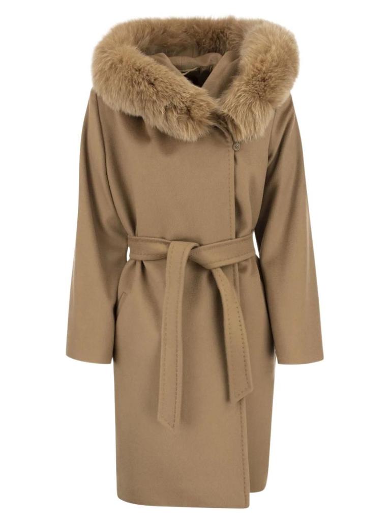 Max Mara Studio Women's  Beige Other Materials Coat商品第1张图片规格展示