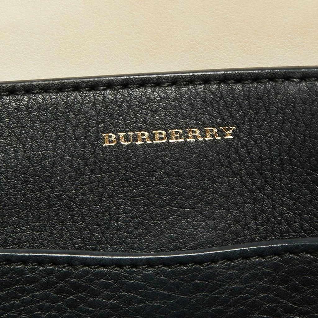 Burberry Navy Blue/Gold Leather Equestrian Knight Belt Tote 商品