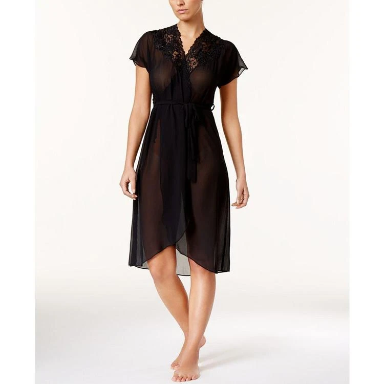 商品Linea Donatella|Juliet Lace-Trimmed Chiffon Wrap Robe,价格¥217,第1张图片