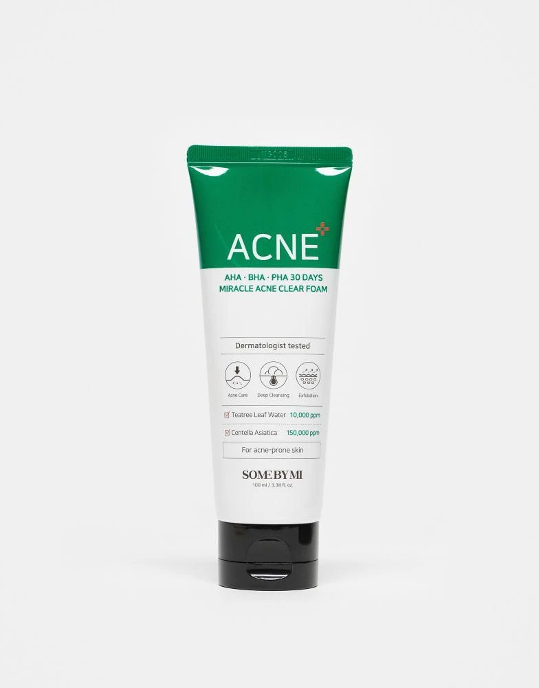 商品Korean Skincare|Some By Mi AHA BHA PHA 30 Day Miracle Acne Clear Foam 100ml,价格¥157,第1张图片