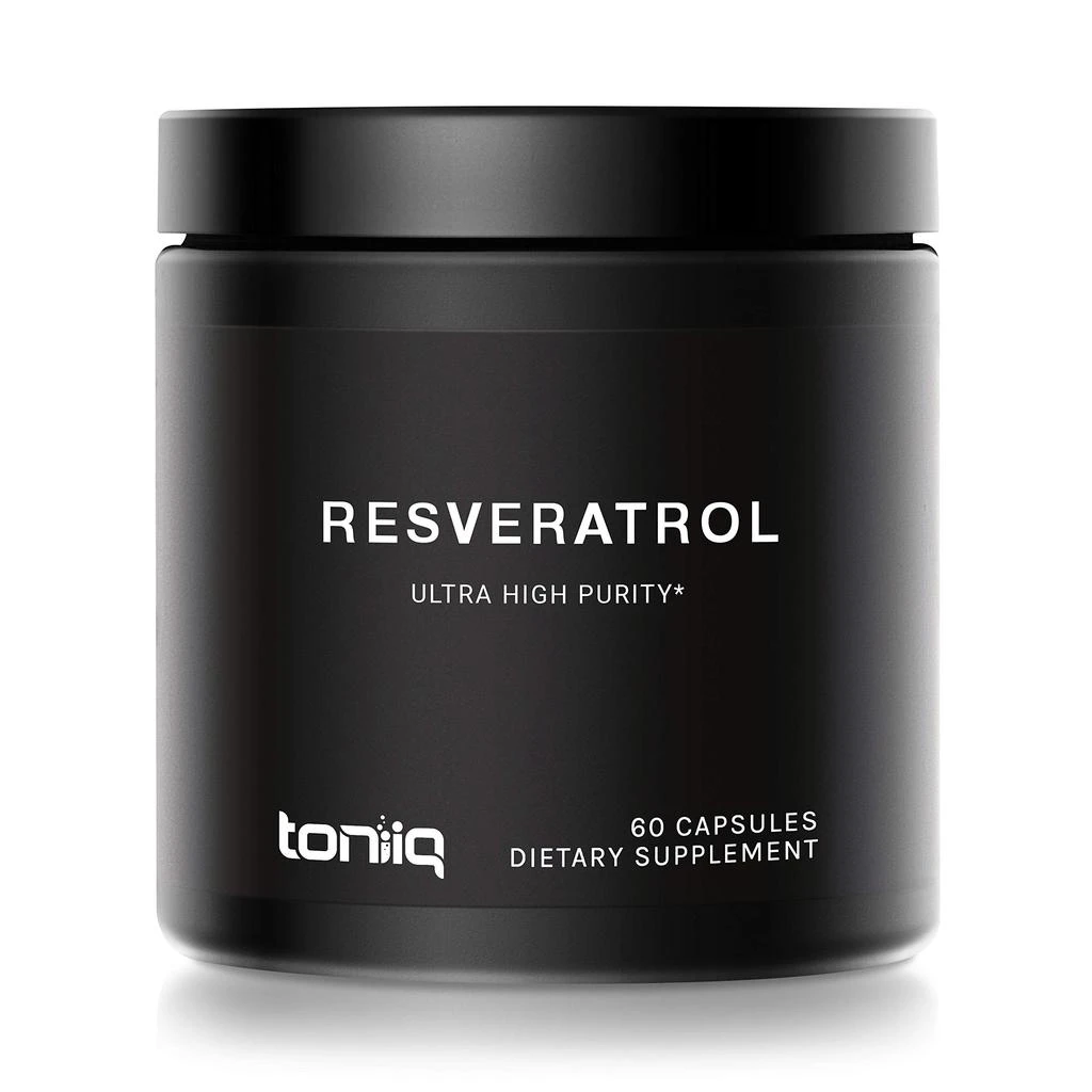 商品Toniiq|Ultra High Purity Resveratrol Capsules - 98% Trans-Resveratrol - Highly Purified and Highly Bioavailable - 60 Caps Reservatrol Supplement,价格¥177,第1张图片