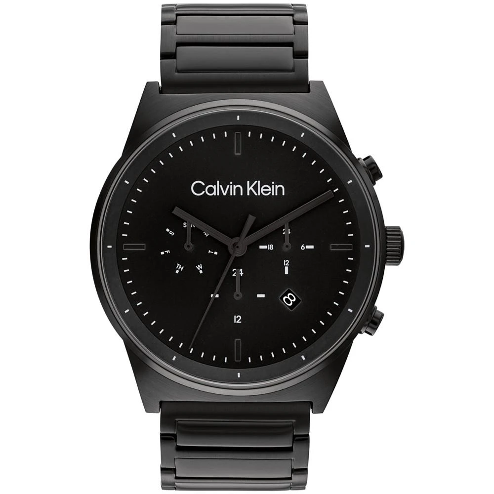 商品Calvin Klein|Men's Black-Tone Stainless Steel Bracelet Watch 44mm,价格¥1507,第1张图片