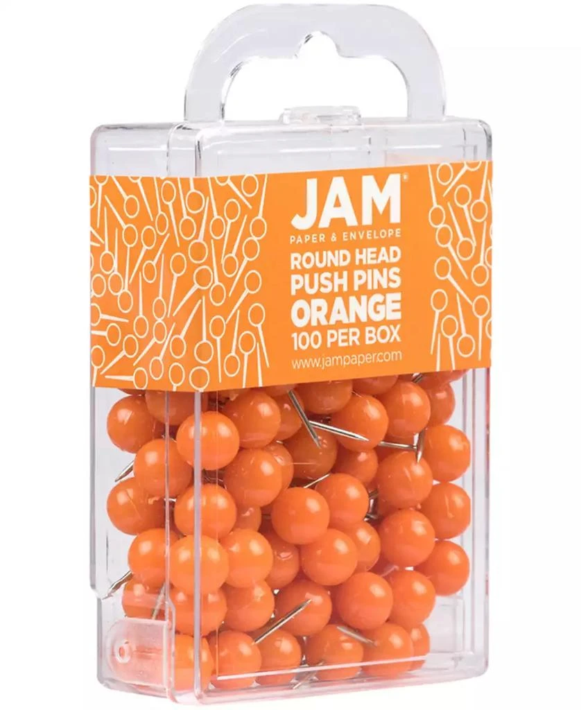 商品JAM Paper|Colorful Push Pins - Round Head Map Thumb Tacks Pushpins - 100 Per Pack,价格¥90,第2张图片详细描述
