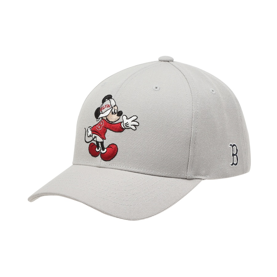 商品MLB|【享贝家】MLB 迪士尼米奇联名侧边logo 棒球帽 灰色32CPKA011-43M-FREE,价格¥161,第1张图片