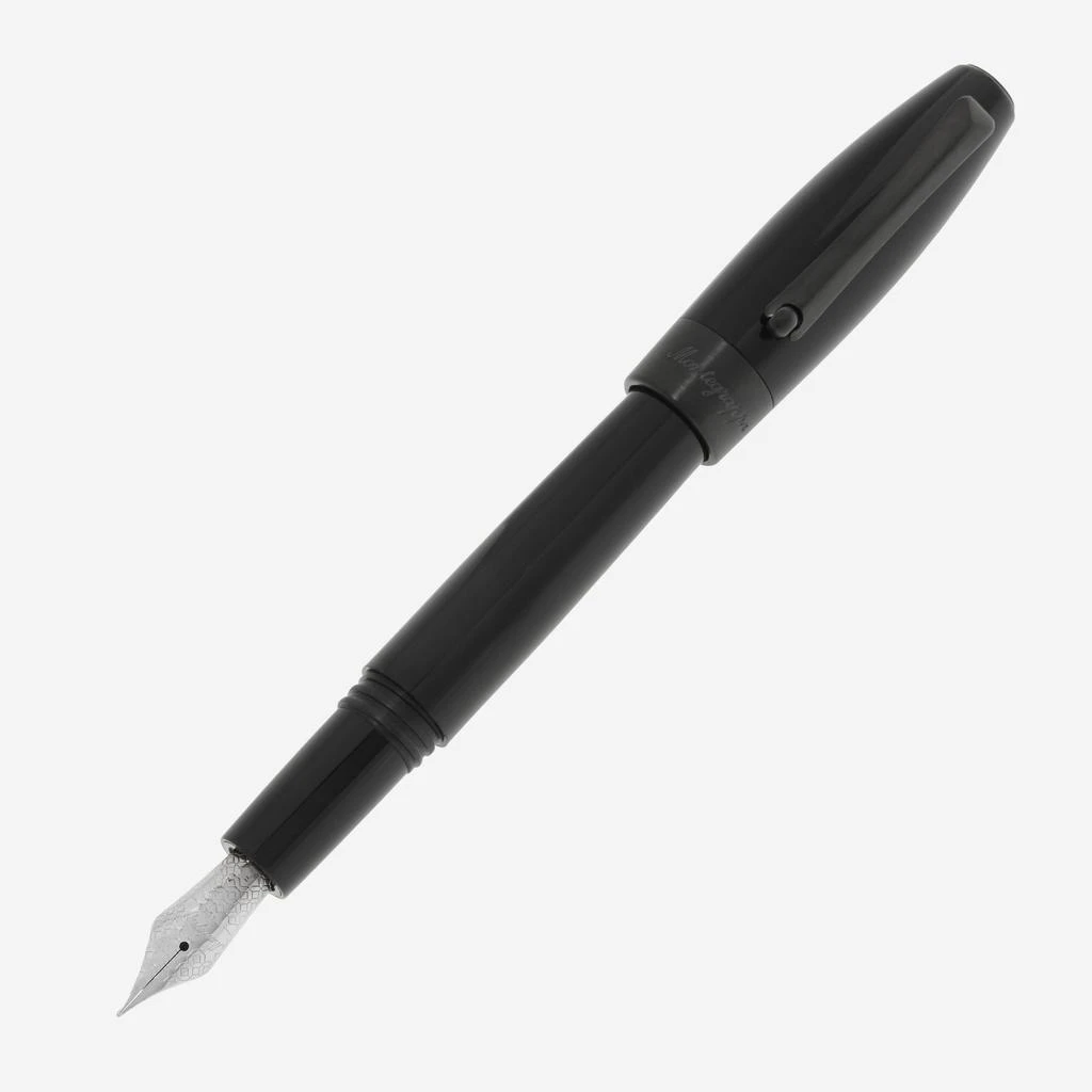 商品Montegrappa|Montegrappa Fortuna Black With Black Trim Fountain Pen (F),价格¥1118,第1张图片