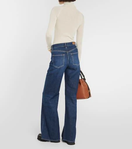 商品Ralph Lauren|高腰阔腿牛仔裤,价格¥1581,第3张图片详细描述