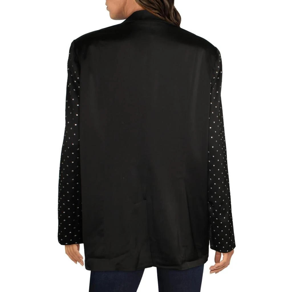 商品Danielle Bernstein|Danielle Bernstein Womens Satin Embellished One-Button Blazer,价格¥69,第2张图片详细描述