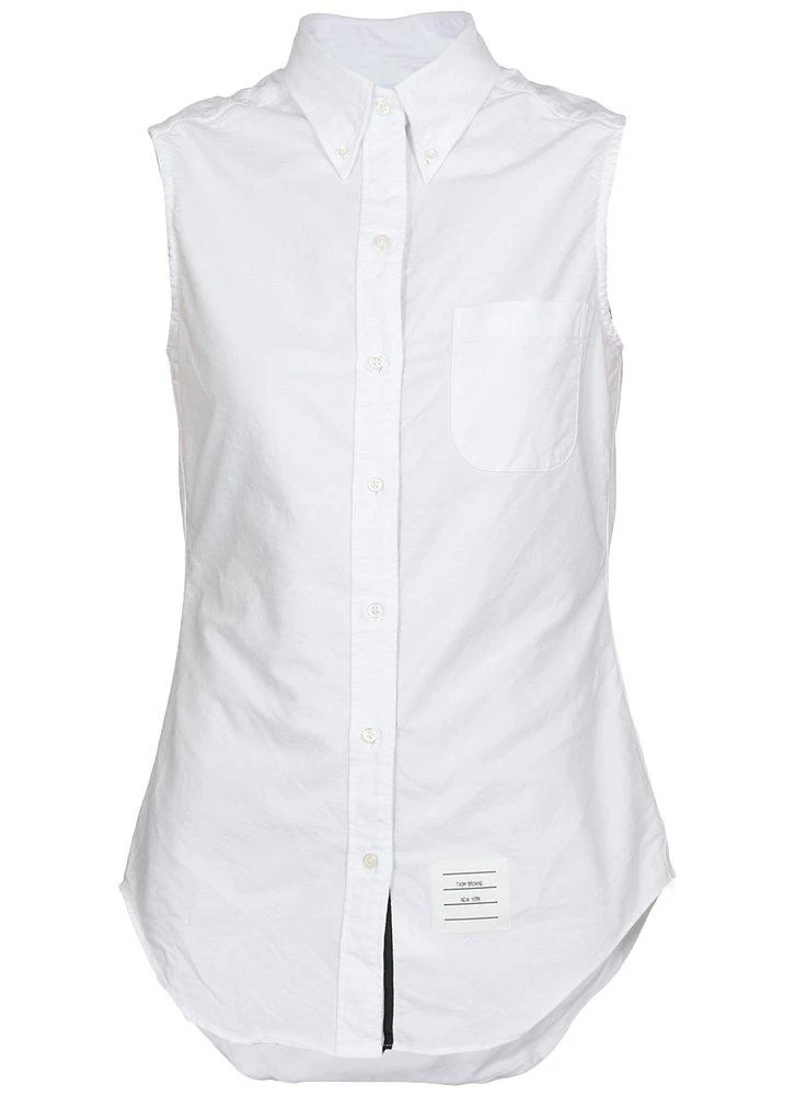 商品Thom Browne|Thom Browne Sleeveless Buttoned Shirt,价格¥3060,第1张图片