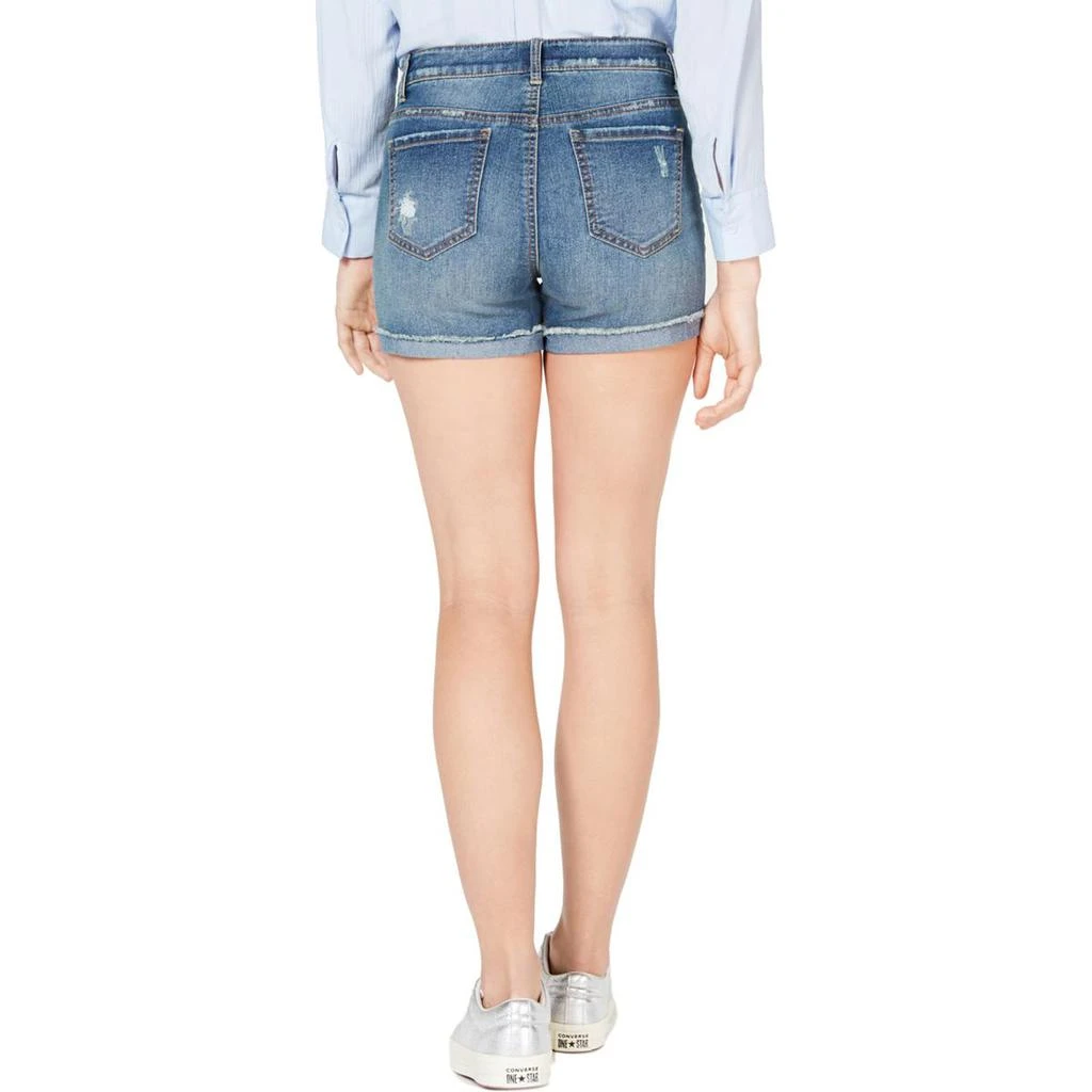 商品Vanilla Star|Vanilla Star Womens Juniors Destroyed Mid-Rise Denim Shorts,价格¥46,第2张图片详细描述