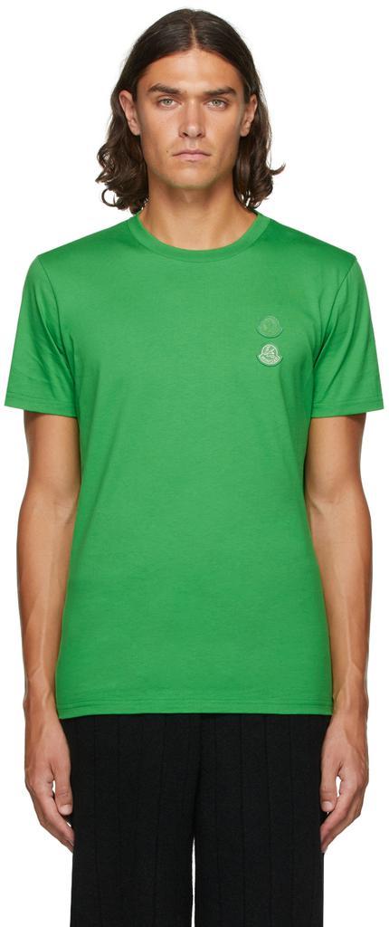 商品Moncler|绿色 2 Moncler 1952 系列徽标 T 恤,价格¥2400,第1张图片