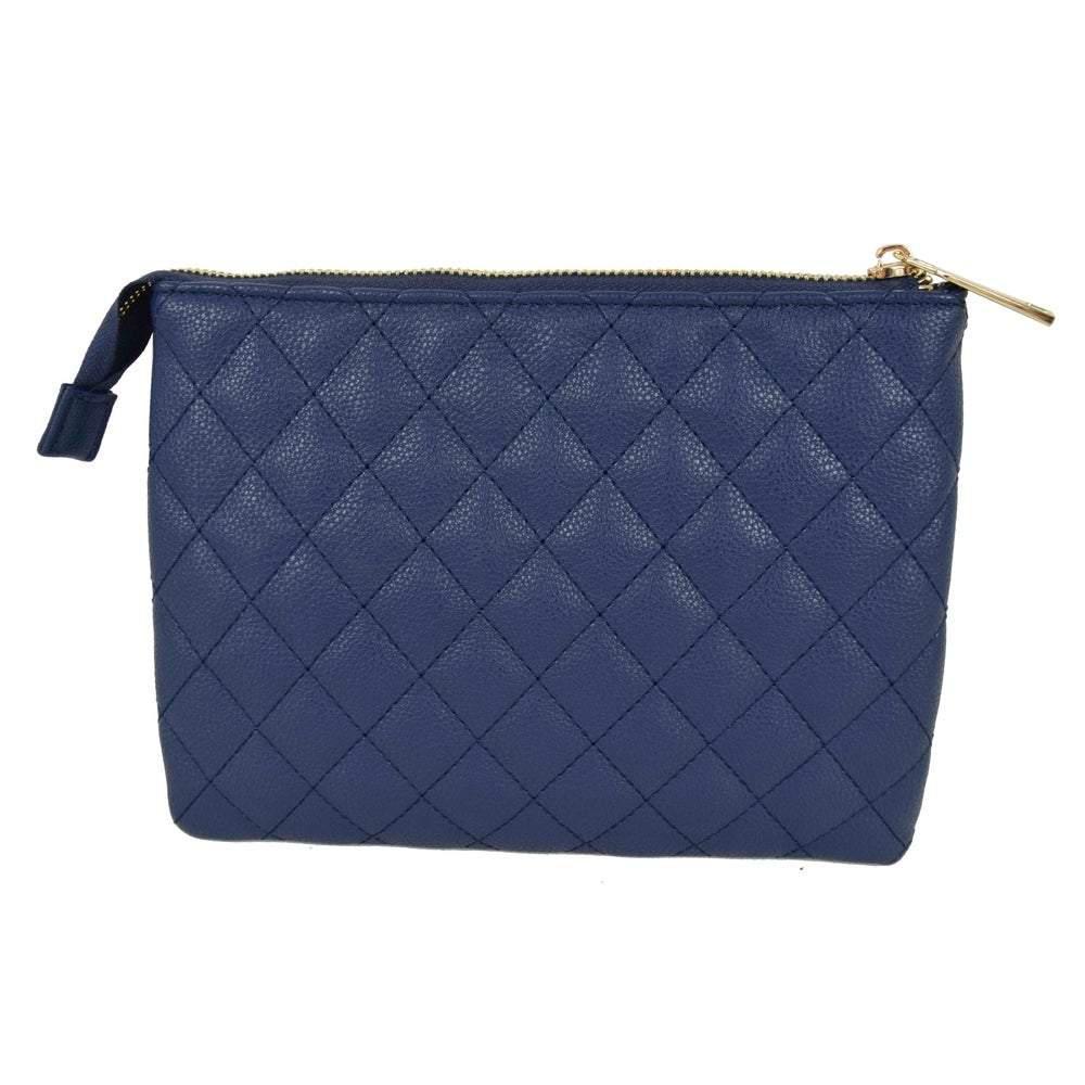 商品Suzy Levian|Suzy Levian Small Faux Leather Quilted Clutch Handbag,价格¥456,第4张图片详细描述