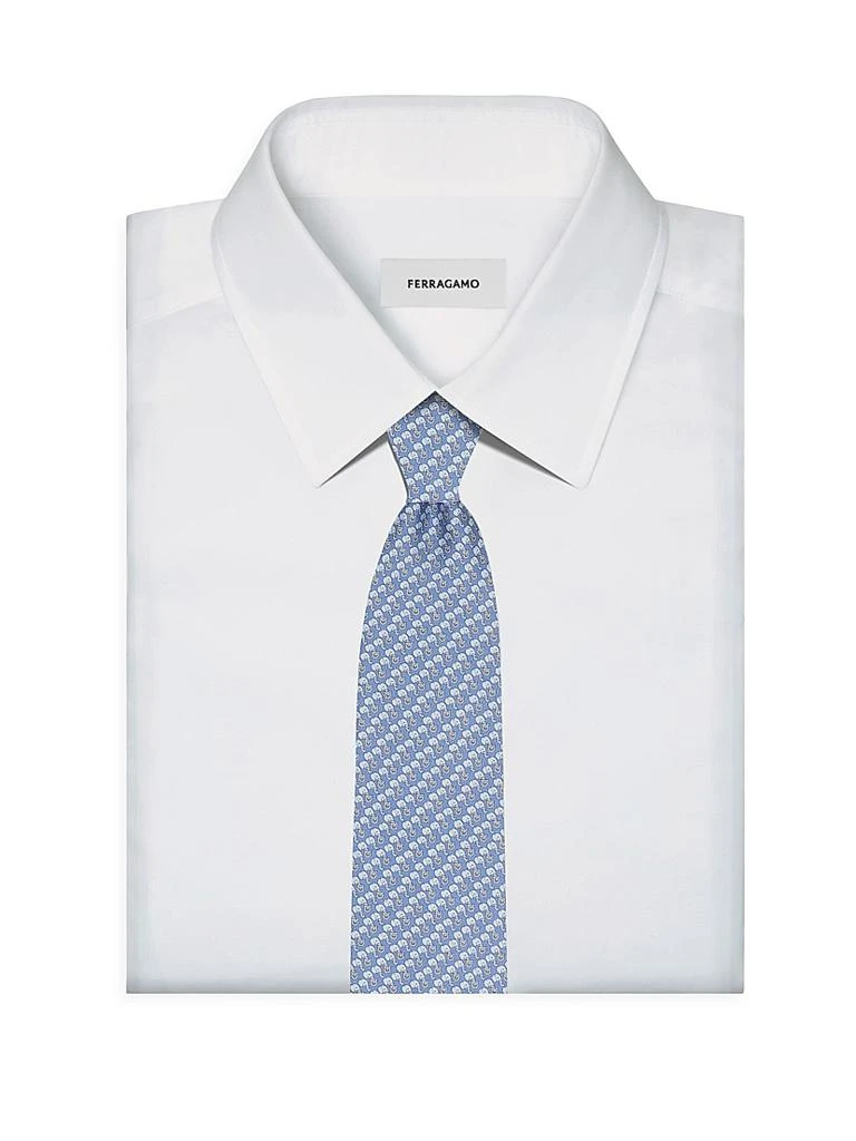 商品Salvatore Ferragamo|Aris Elephant-Print Silk Tie,价格¥1771,第2张图片详细描述