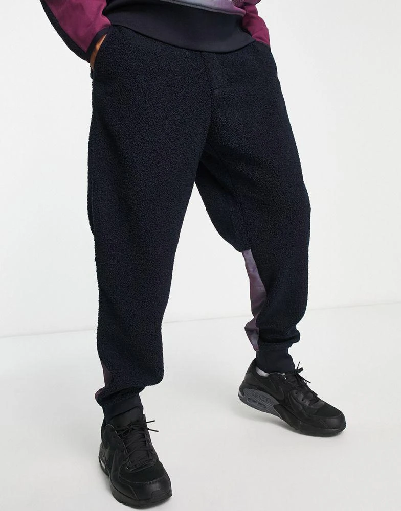 商品Armani Exchange|Armani Exchange fleece joggers in navy,价格¥809,第1张图片