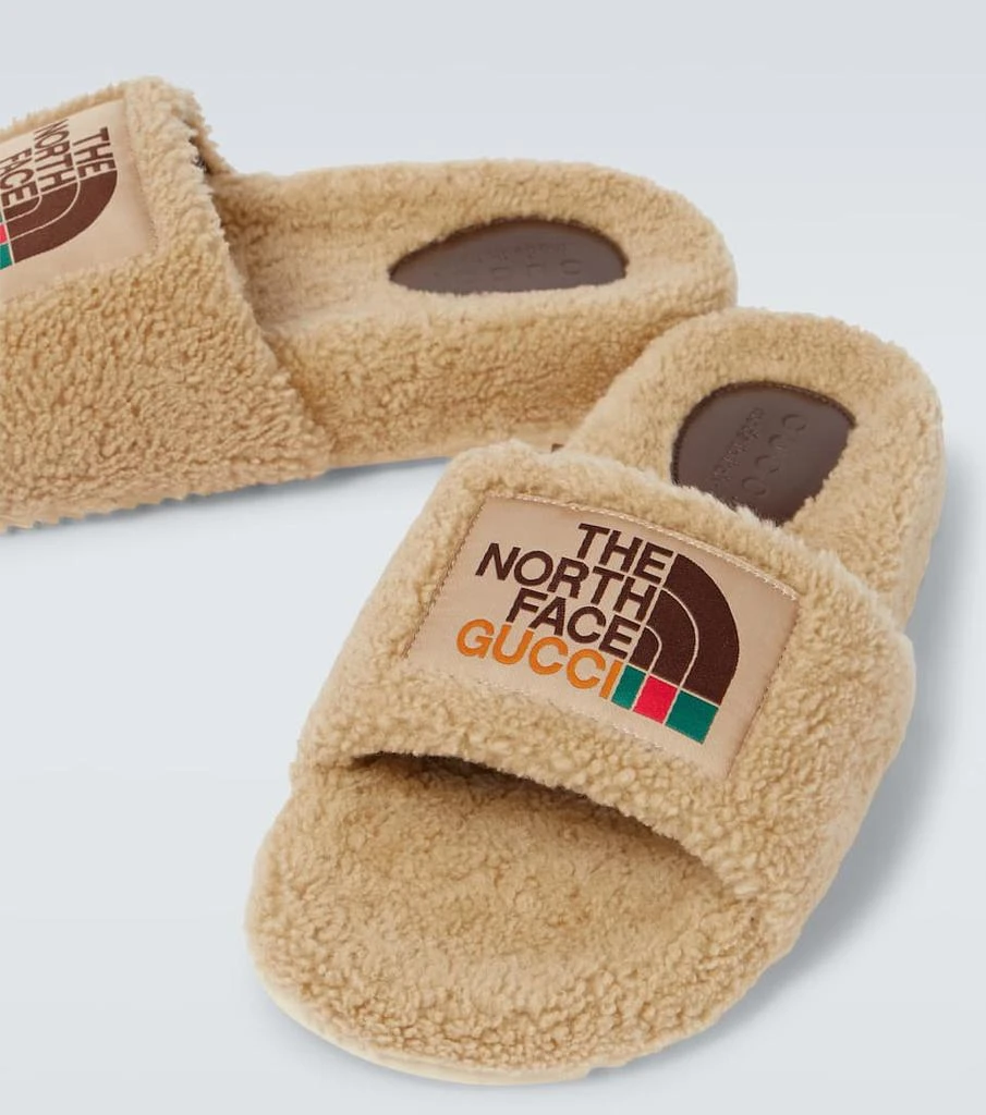 商品Gucci|The North Face x Gucci羊毛皮凉拖鞋,价格¥8399,第3张图片详细描述