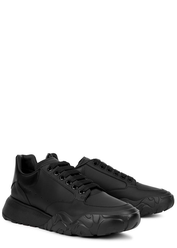 商品Alexander McQueen|Court black leather sneakers,价格¥3296,第4张图片详细描述