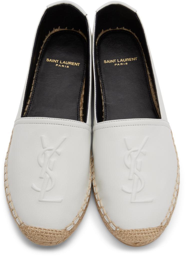 商品Yves Saint Laurent|白色 Monogram 草编鞋,价格¥5414,第7张图片详细描述