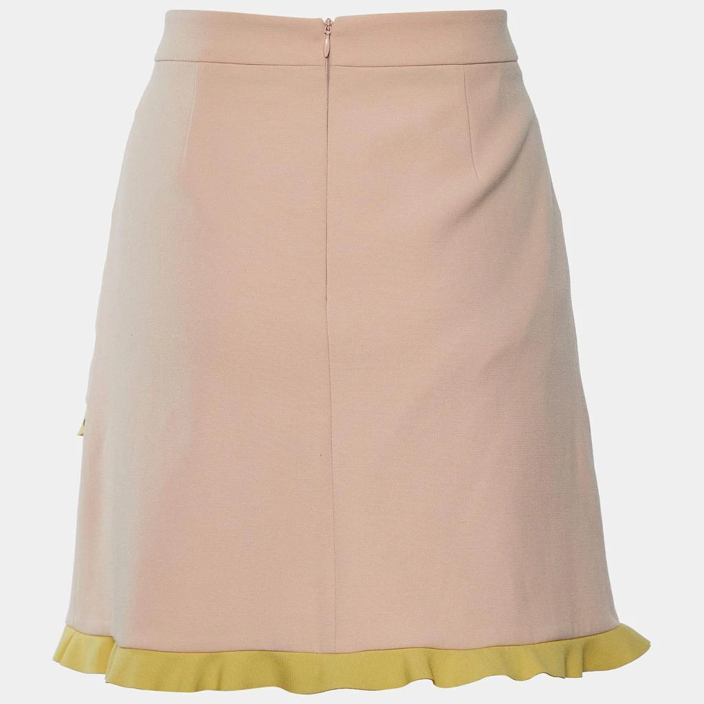 商品[二手商品] RED Valentino|RED Valentino Light Pink Crepe Contrast Ruffle Trim Mini Skirt S,价格¥849,第2张图片详细描述