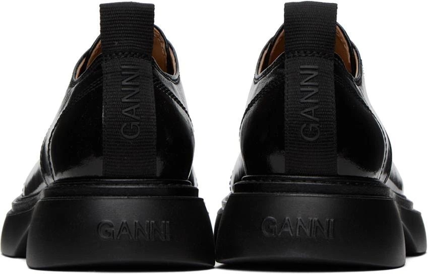 商品Ganni|Black Everyday Lace-Up Derbys,价格¥2174,第2张图片详细描述