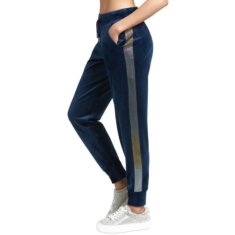 商品Juicy Couture|Women's Mid-Rise Embellished-Trim Joggers,价格¥290,第3张图片详细描述