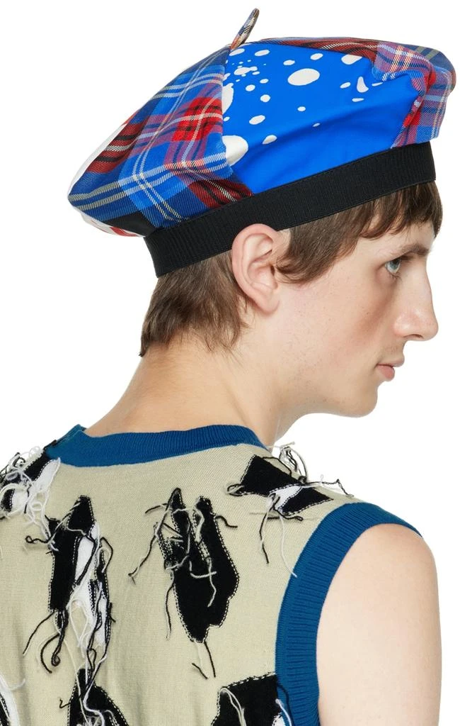 商品Charles Jeffrey Loverboy|Red & Blue Fred Perry Edition Beret,价格¥208,第3张图片详细描述