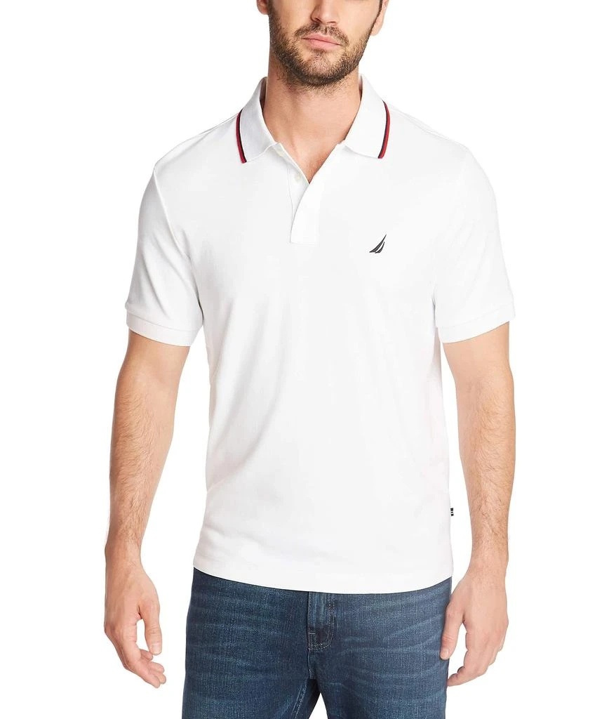 商品Nautica|Men's Classic Fit Short Sleeve Dual Tipped Collar Polo Shirt,价格¥188,第1张图片