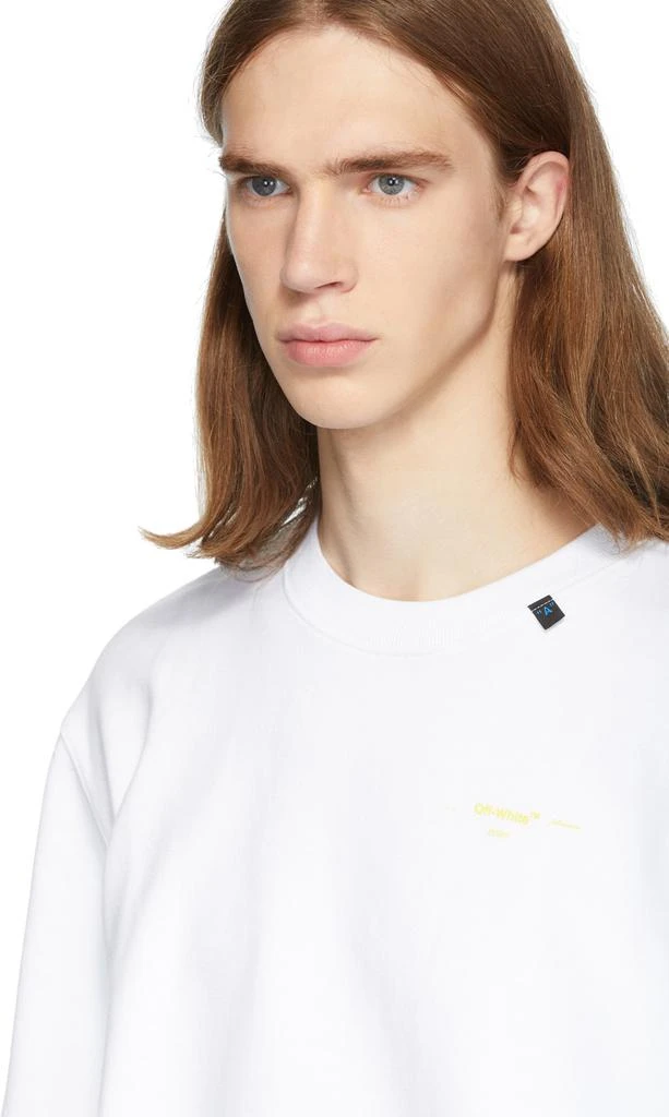 商品Off-White|SSENSE Exclusive White & Yellow Painted Arrows Sweatshirt,价格¥1665,第4张图片详细描述