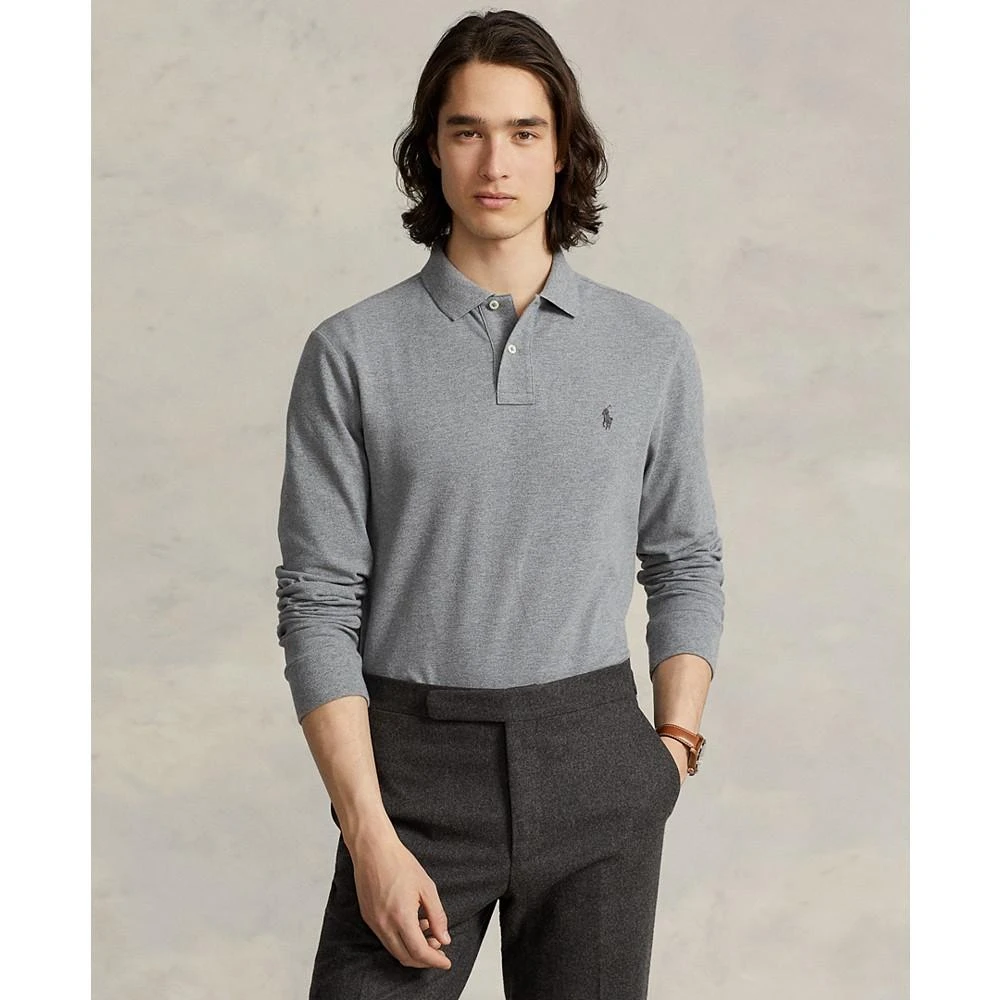商品Ralph Lauren|Men's Classic-Fit Mesh Long-Sleeve Polo Shirt,价格¥621,第1张图片