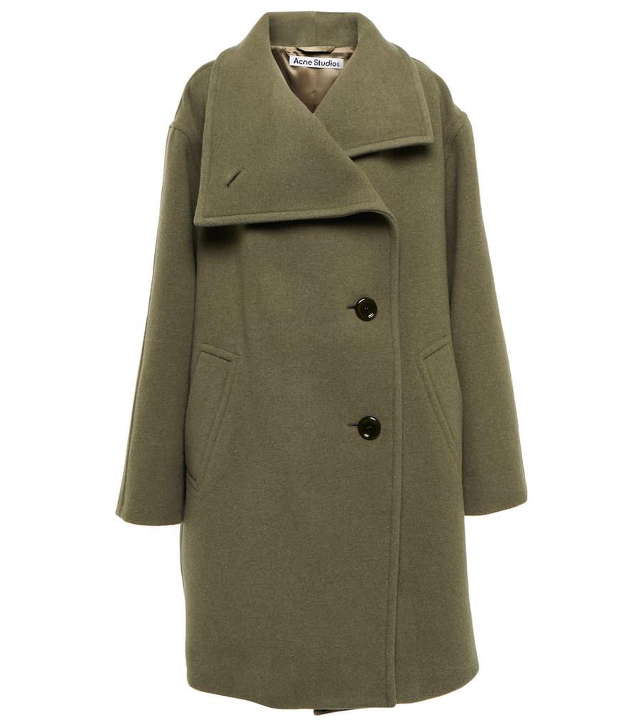商品Acne Studios|Funnel-neck wool-blend coat,价格¥7367,第1张图片