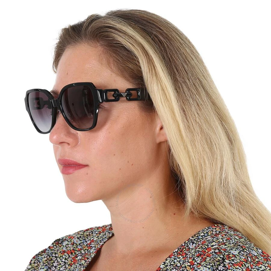 商品Emporio Armani|Gradient Gray Butterfly Ladies Sunglasses EA4202F 50178G 56,价格¥590,第2张图片详细描述
