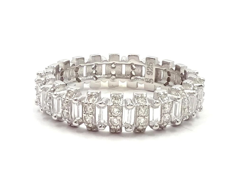 商品Savvy Cie Jewels|Sterling Silver 3.50 Tcw  Cz Eternity Band,价格¥321,第1张图片