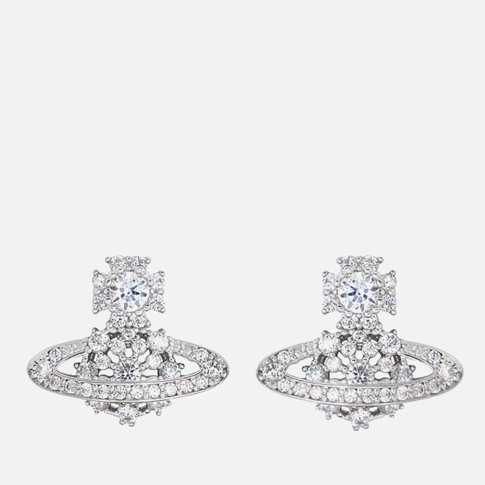 商品Vivienne Westwood|女士 Narcissa 银耳环 - 铂金/白,价格¥978,第1张图片