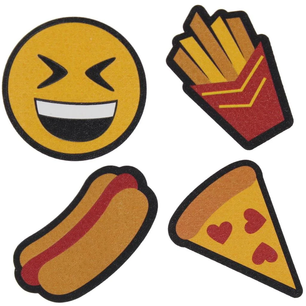 商品Twig & Arrow|Twig & Arrow Womens Emoji  Hotdog Fries Pizza Adhesive Stickers,价格¥46,第1张图片
