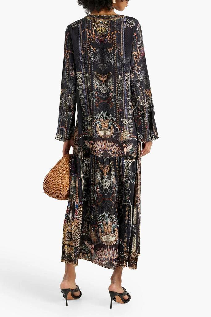 商品Camilla|Lace-up printed silk crepe de chine maxi dress,价格¥1694,第3张图片详细描述