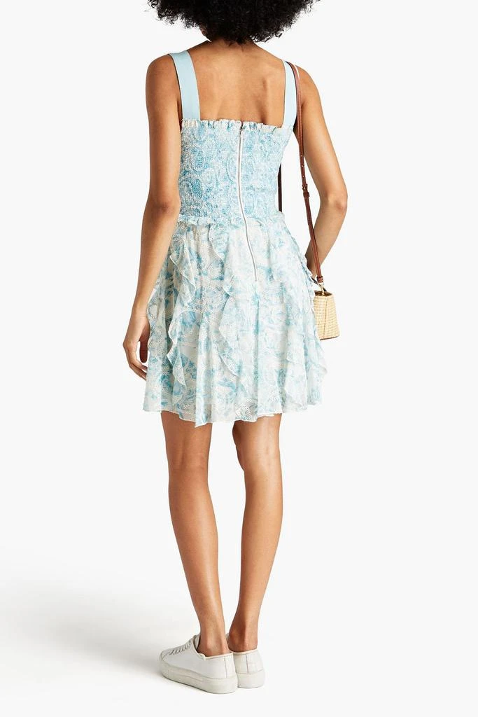 商品Alice + Olivia|Jocelyn ruffled floral-print broderie anglaise mini dress,价格¥1230,第3张图片详细描述