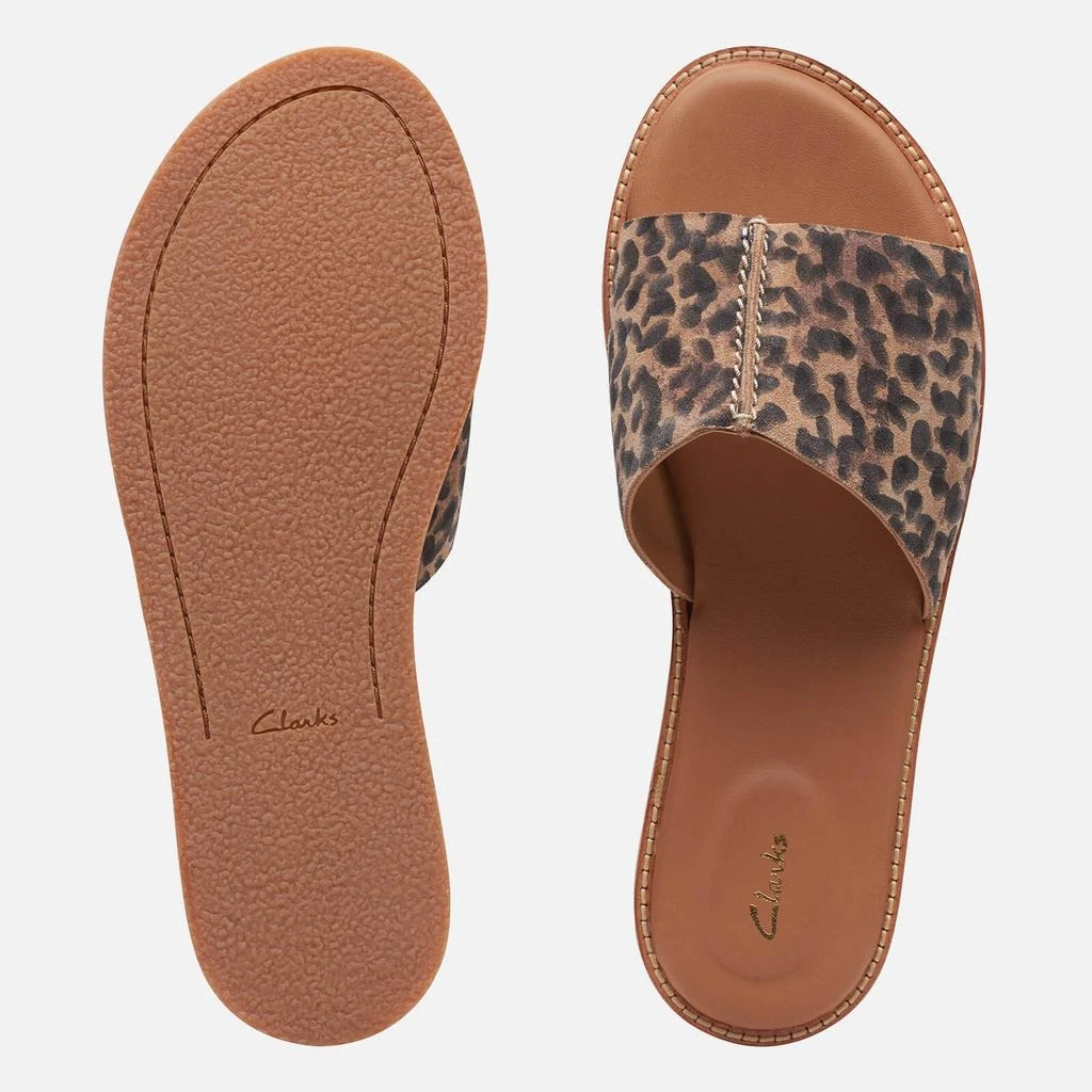 商品Clarks|Clarks Women's Karsea Suede Mules - Leopard,价格¥107,第4张图片详细描述