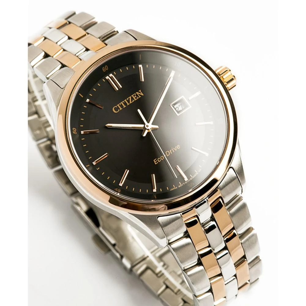 商品Citizen|Men's Eco-Drive Two-Tone Stainless Steel Bracelet Watch 41mm BM7256-50E,价格¥1771,第2张图片详细描述