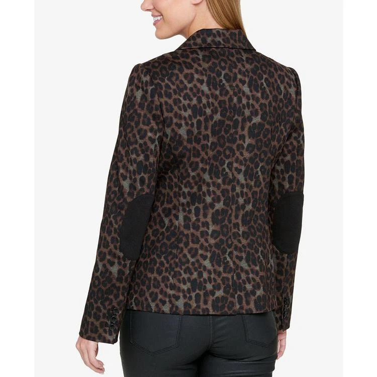 商品Tommy Hilfiger|Leopard-Print One-Button Blazer, Created for Macy's,价格¥321,第2张图片详细描述