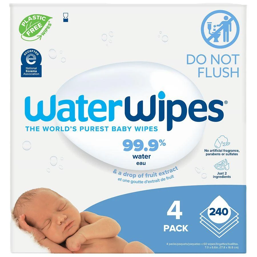 商品WaterWipes|Original 99.9% Water Based Baby Wipes Unscented,价格¥121,第1张图片