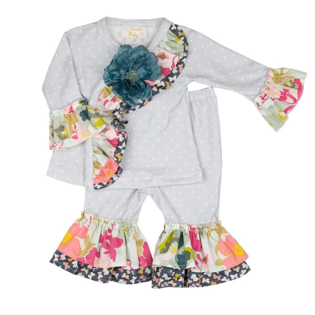 商品Haute Baby|Haute Baby - Baby Girls Gracie's Garden 2 Pc. Criss Cross Set,价格¥532,第3张图片详细描述