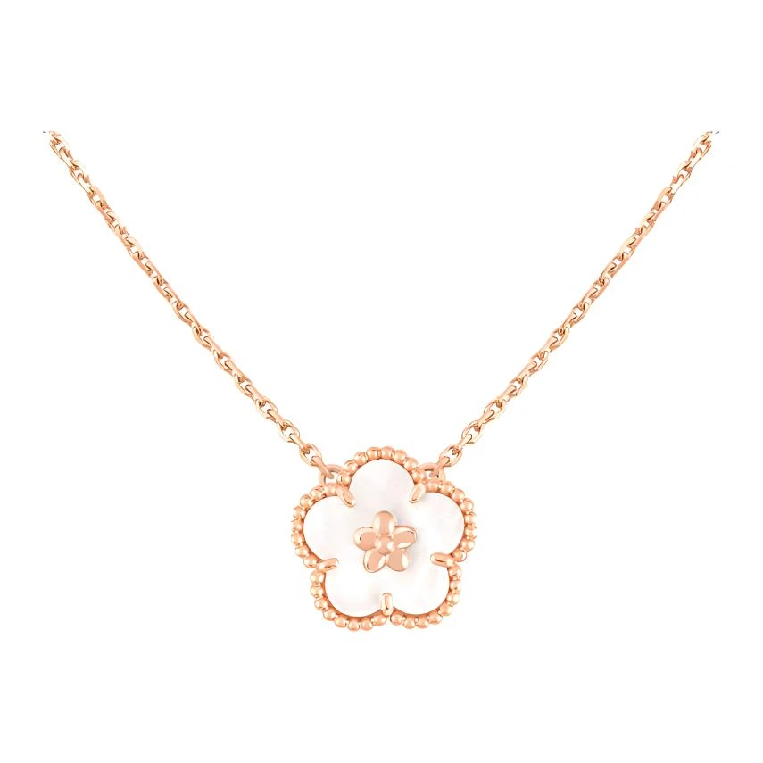 商品[国内直发] Van Cleef & Arpels|梵克雅宝 Lucky Spring系列 梅花 珍珠母贝 18K玫瑰金 项链 女款 玫瑰金色,价格¥21058,第1张图片