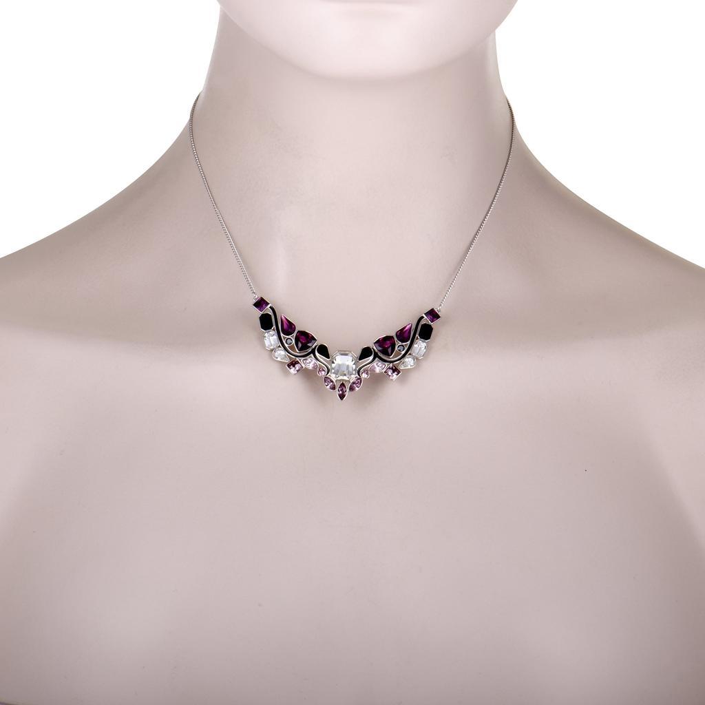 商品Swarovski|Swarovski Impulse Multicolor Crystal Rhodium Plated Necklace,价格¥296,第4张图片详细描述