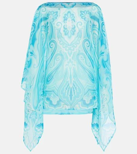 商品ETRO|Paisley silk chiffon top,价格¥3052,第1张图片