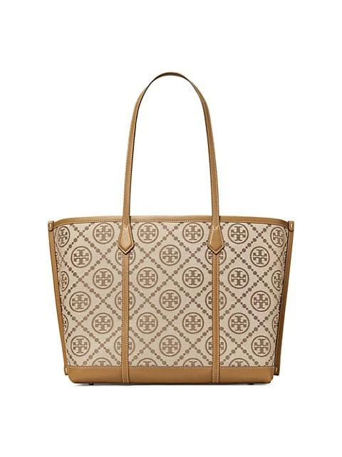 商品Tory Burch| Tory Burch Perry T系列 老花满印大容量托特手提包棕色,价格¥3364,第4张图片详细描述