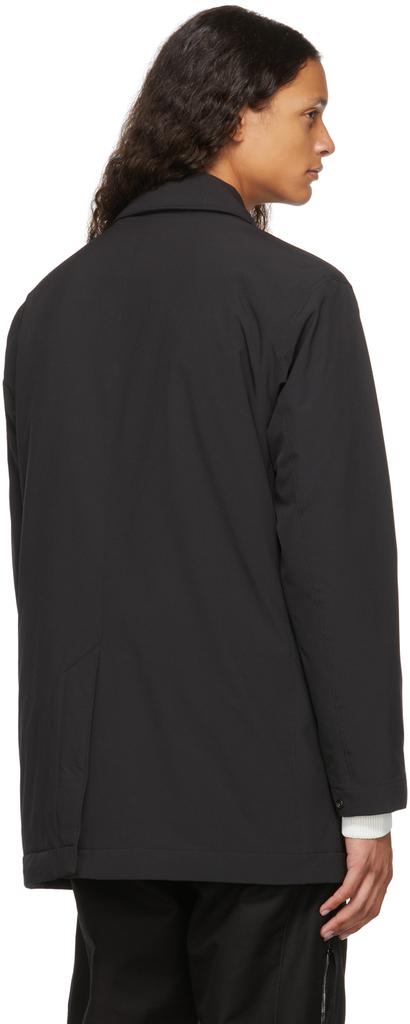 Black Soft Shell Mid-Length Coat商品第3张图片规格展示