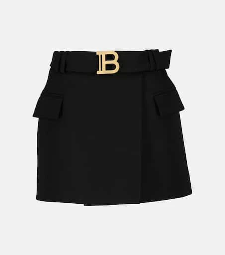 商品Balmain|羊毛低腰迷你半身裙,价格¥5314,第1张图片