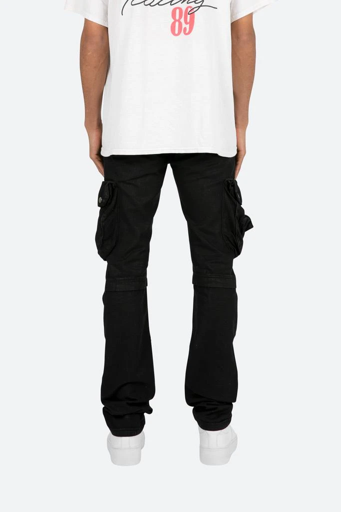 商品MNML|B357 Waxed Cargo Flare Denim - Black,价格¥287,第4张图片详细描述