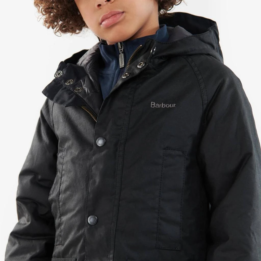 商品Barbour|Barbour Kids’ Beaufort Waxed Cotton-Blend Hooded Jacket,价格¥351,第2张图片详细描述